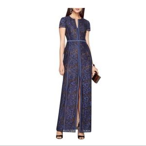 BCBGMAXAZRIA Cailean Floral Lace Gown Maxi Dress